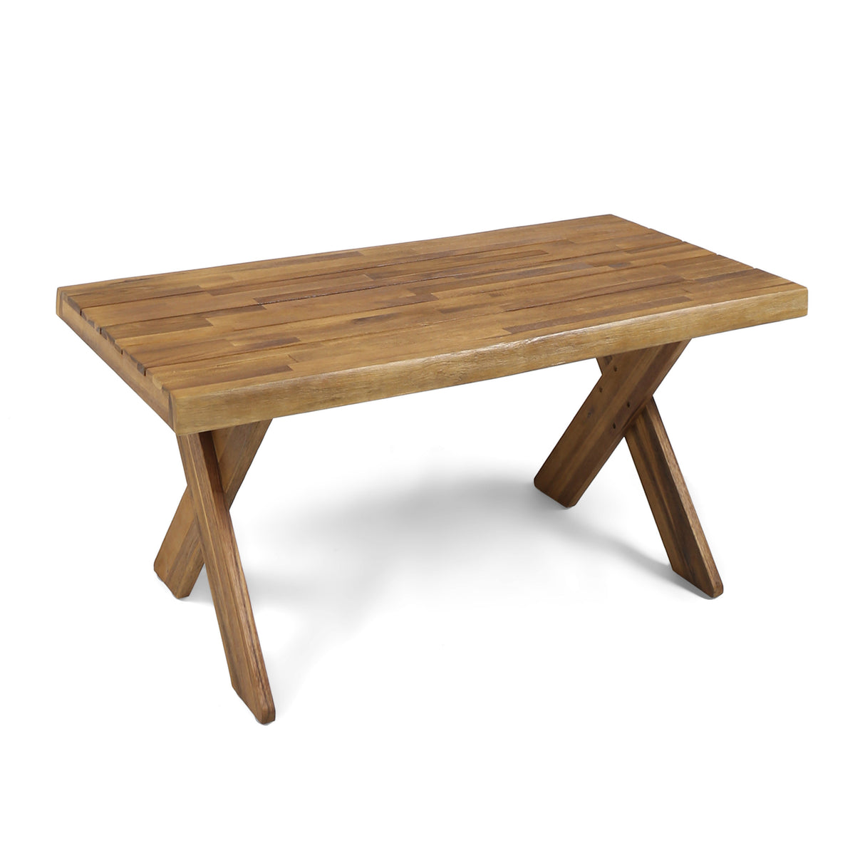 Rustic Sandblast Teak Acacia Wood Coffee Table
