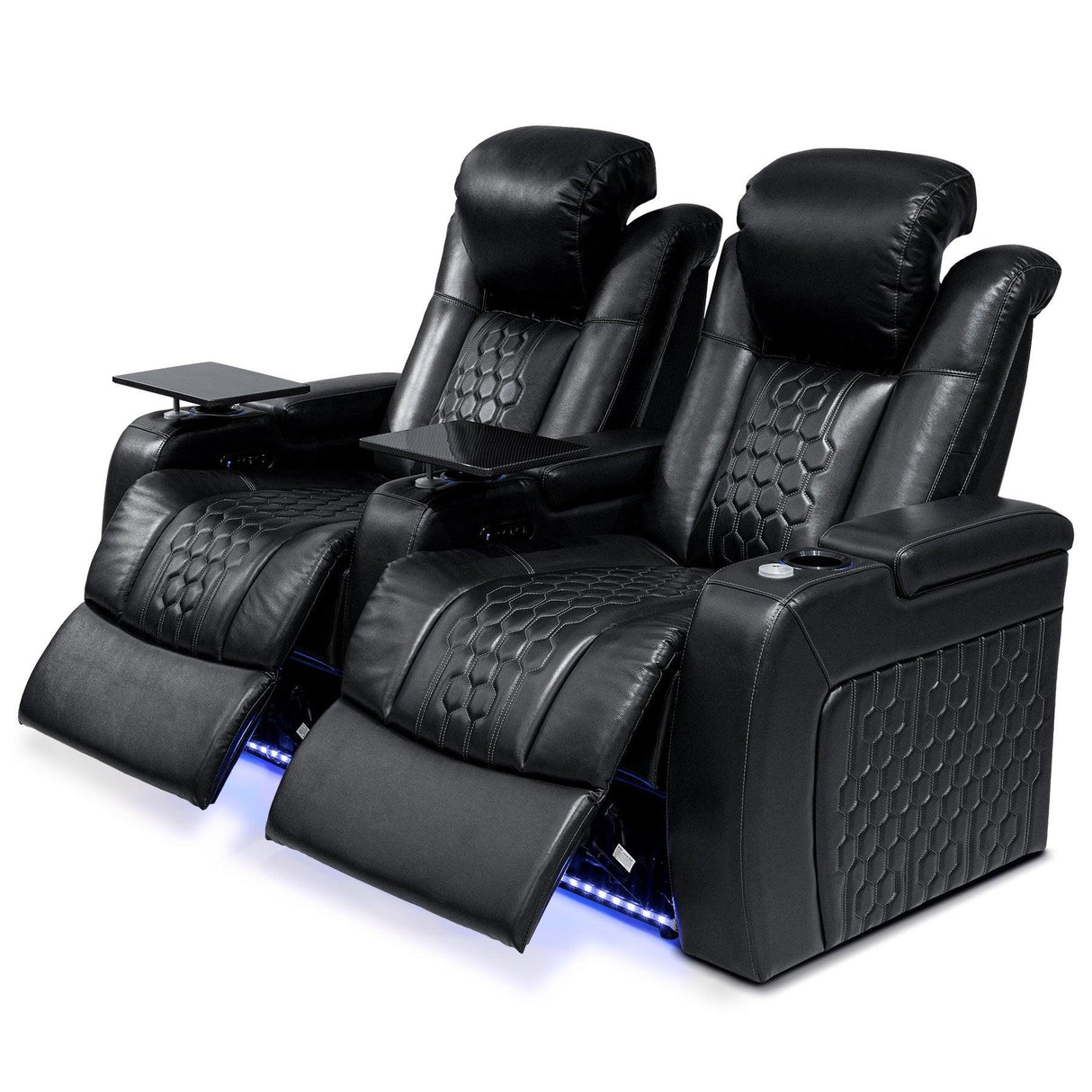 Top-Grain Nappa Ultra-Plush Power Recliner With RGB Lighting - Omega Lifestyles