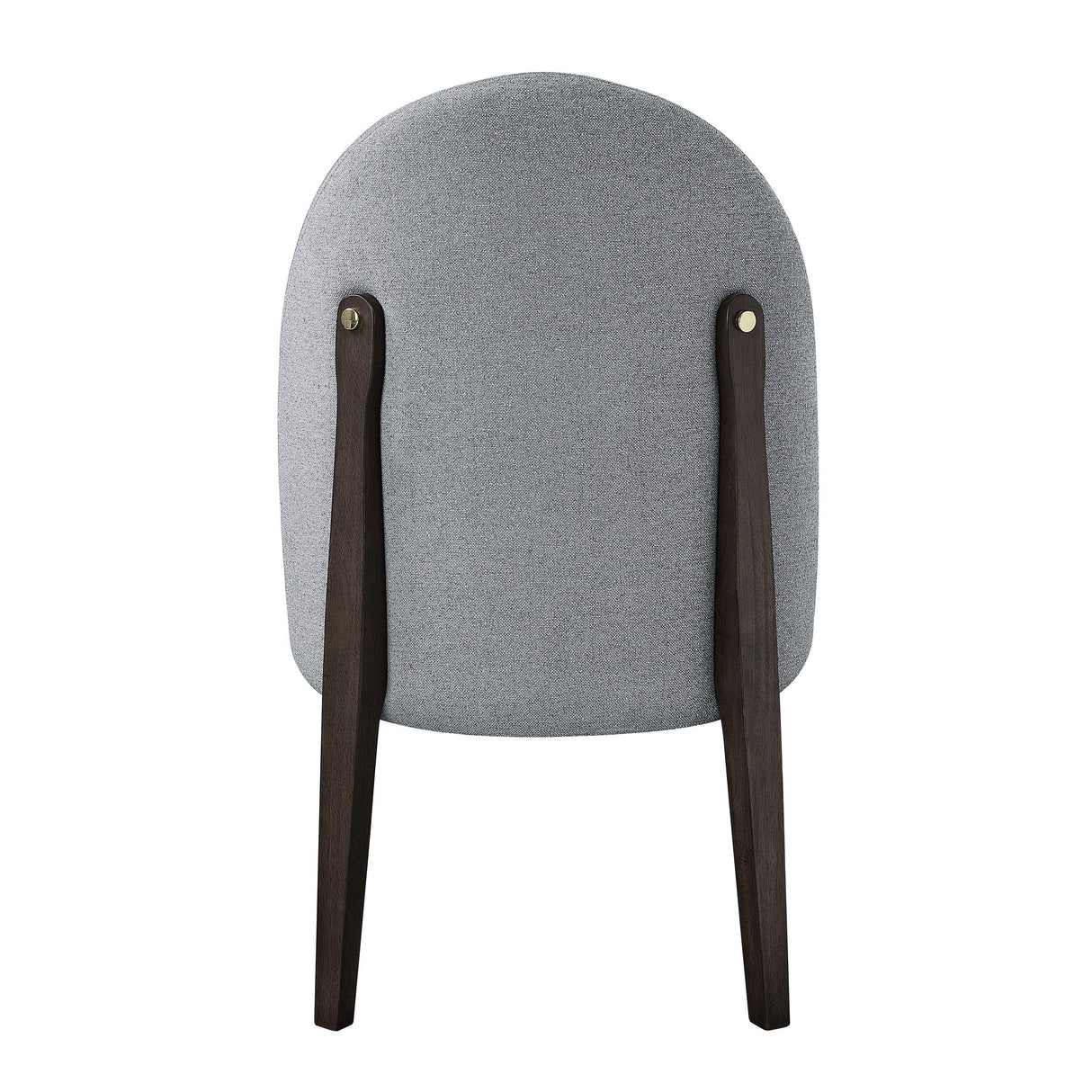 Set of 2 Contemporary Gray Fabric Espresso Dining Chairs - Omega Lifestyles