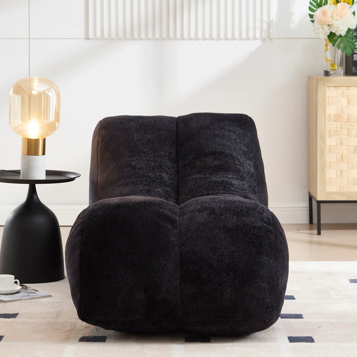 Creative Black Polyester Adult Bean Bag Chair Sofa - Omega Lifestyles