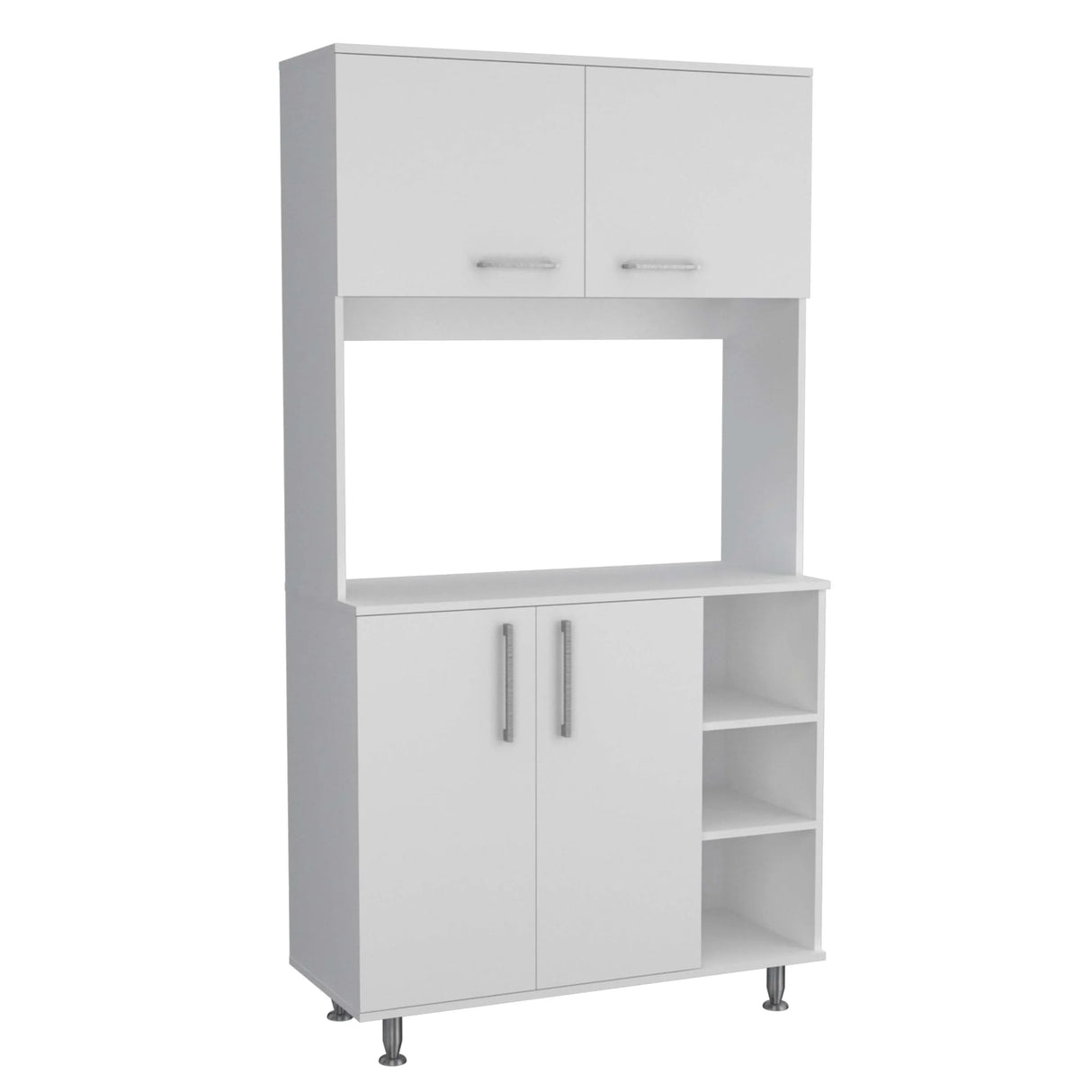 2-Piece Kitchen Island Cart And Pantry Cabinet Set - Omega Lifestyles