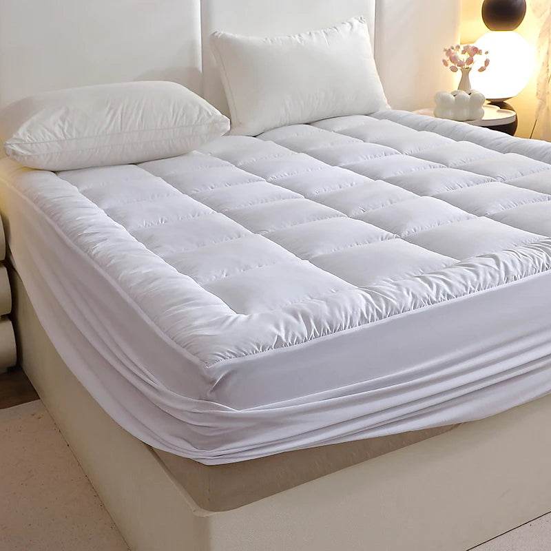 360gsm Quilted Thin Mattress Pad with Bed Skirt Protector Cover - Sleep Galleria