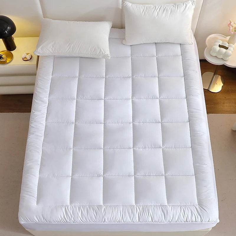 360gsm Quilted Thin Mattress Pad with Bed Skirt Protector Cover - Sleep Galleria