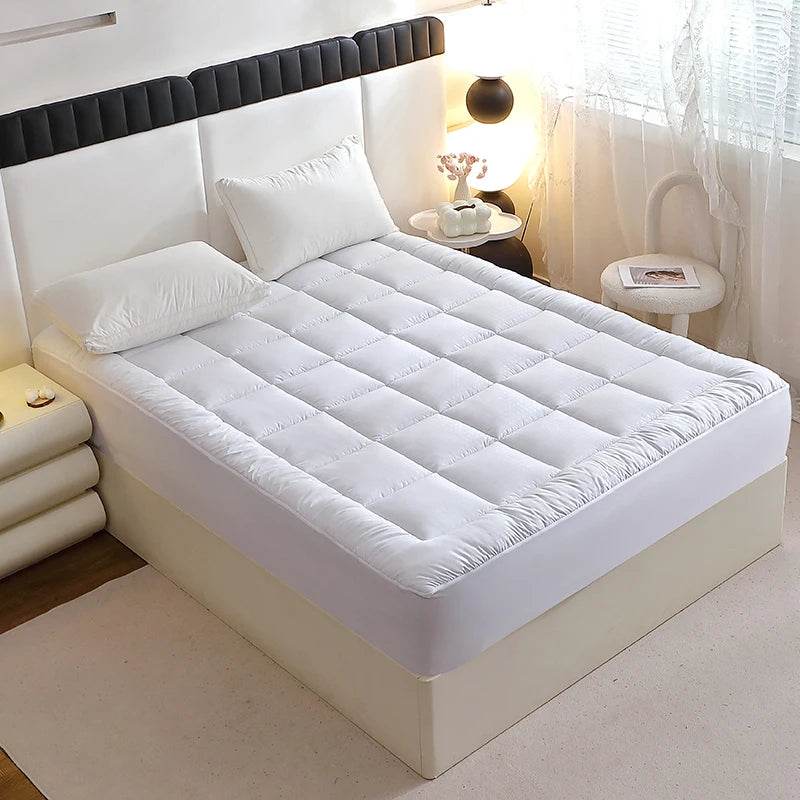 360gsm Quilted Thin Mattress Pad with Bed Skirt Protector Cover - Sleep Galleria