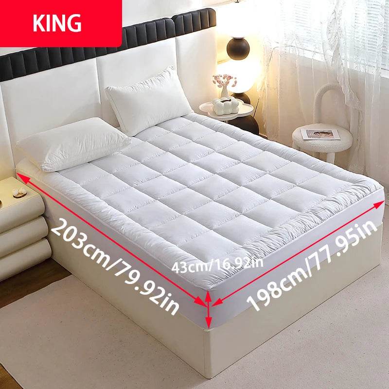 360gsm Quilted Thin Mattress Pad with Bed Skirt Protector Cover - Sleep Galleria