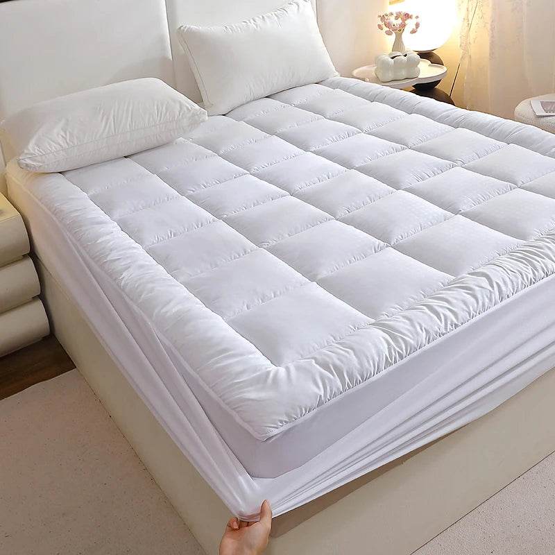 360gsm Quilted Thin Mattress Pad with Bed Skirt Protector Cover - Sleep Galleria