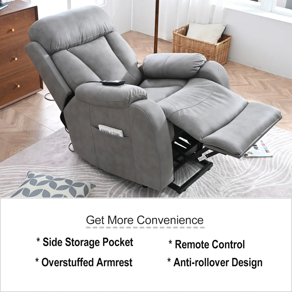 Electric Power Lift Recliner Chair With Remote Control - Omega Lifestyles