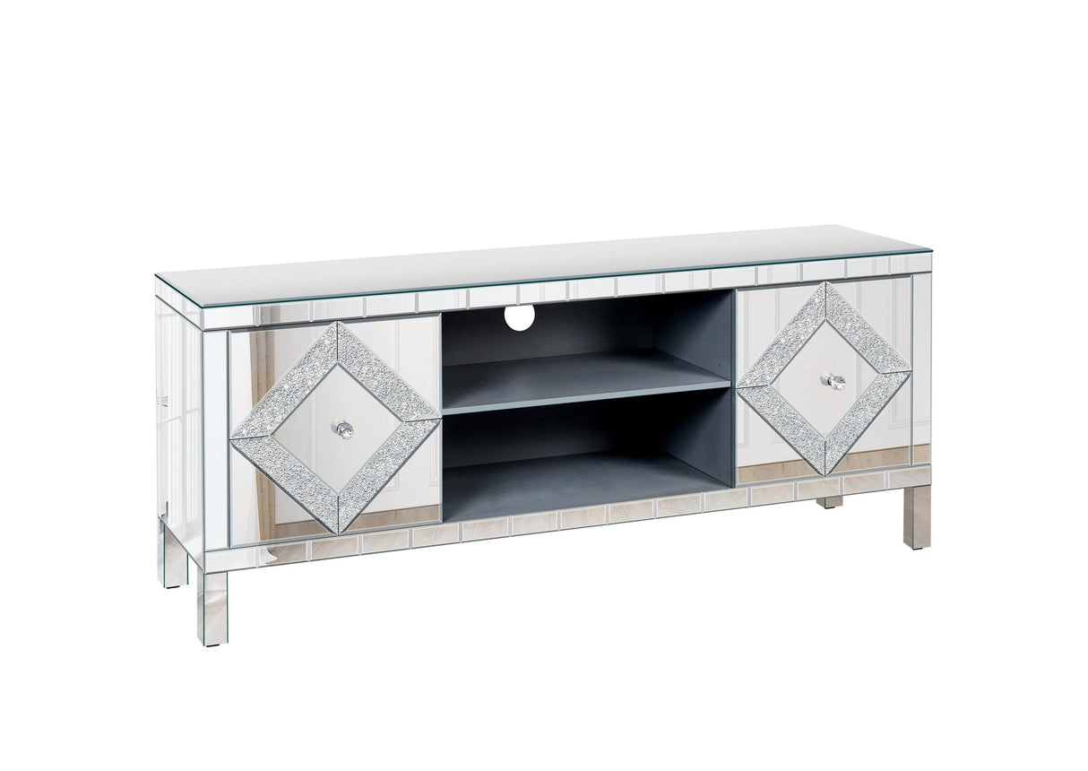 47-Inch Mirrored Antique Media Console With Storage - Sleep Galleria