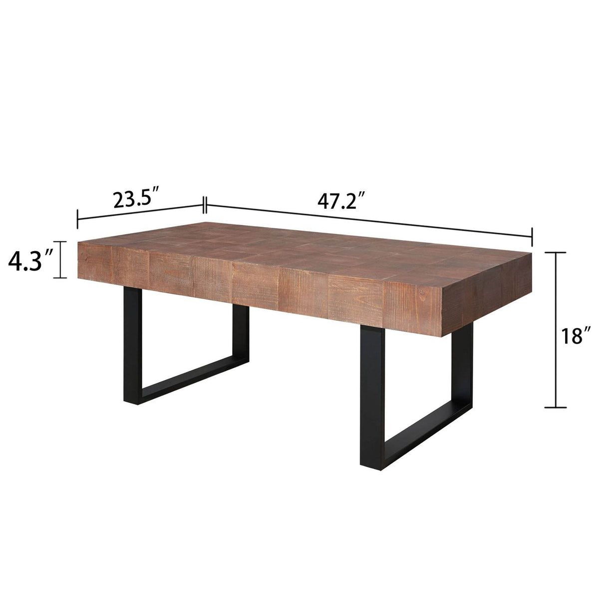 Rustic Industrial Handcrafted Solid Wood Coffee Table - Sleep Galleria