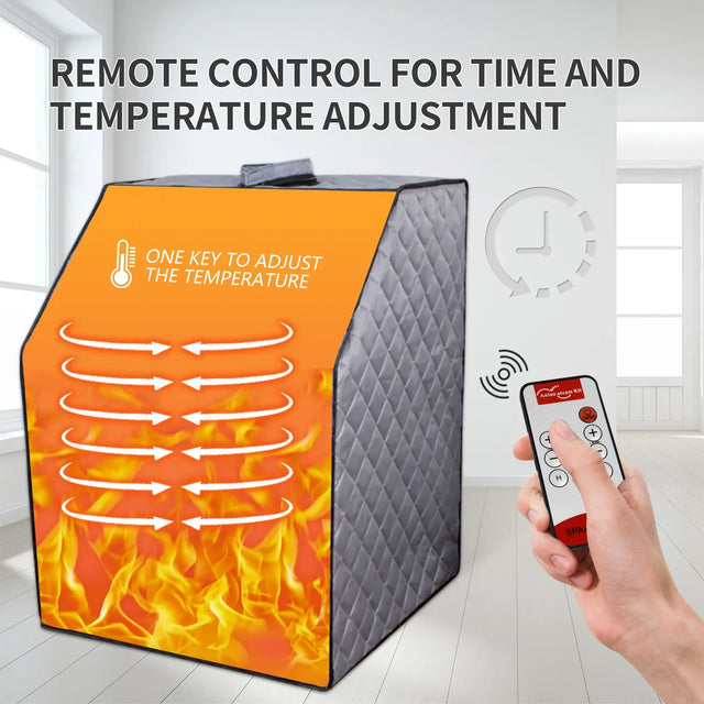 Portable Full-Size Steam Sauna Tent With Remote Control - Omega Lifestyles