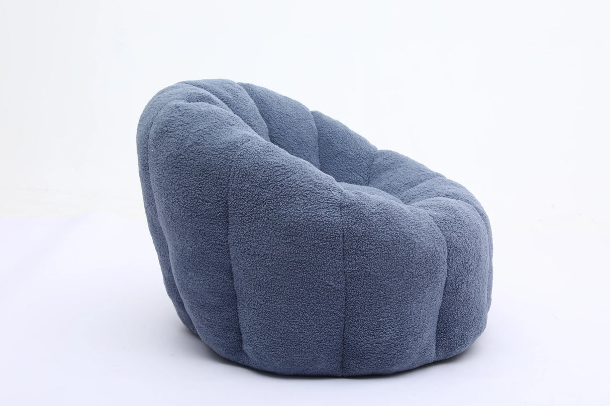 Plush Teddy Foam Bean Bag Chair With Armrests - Omega Lifestyles