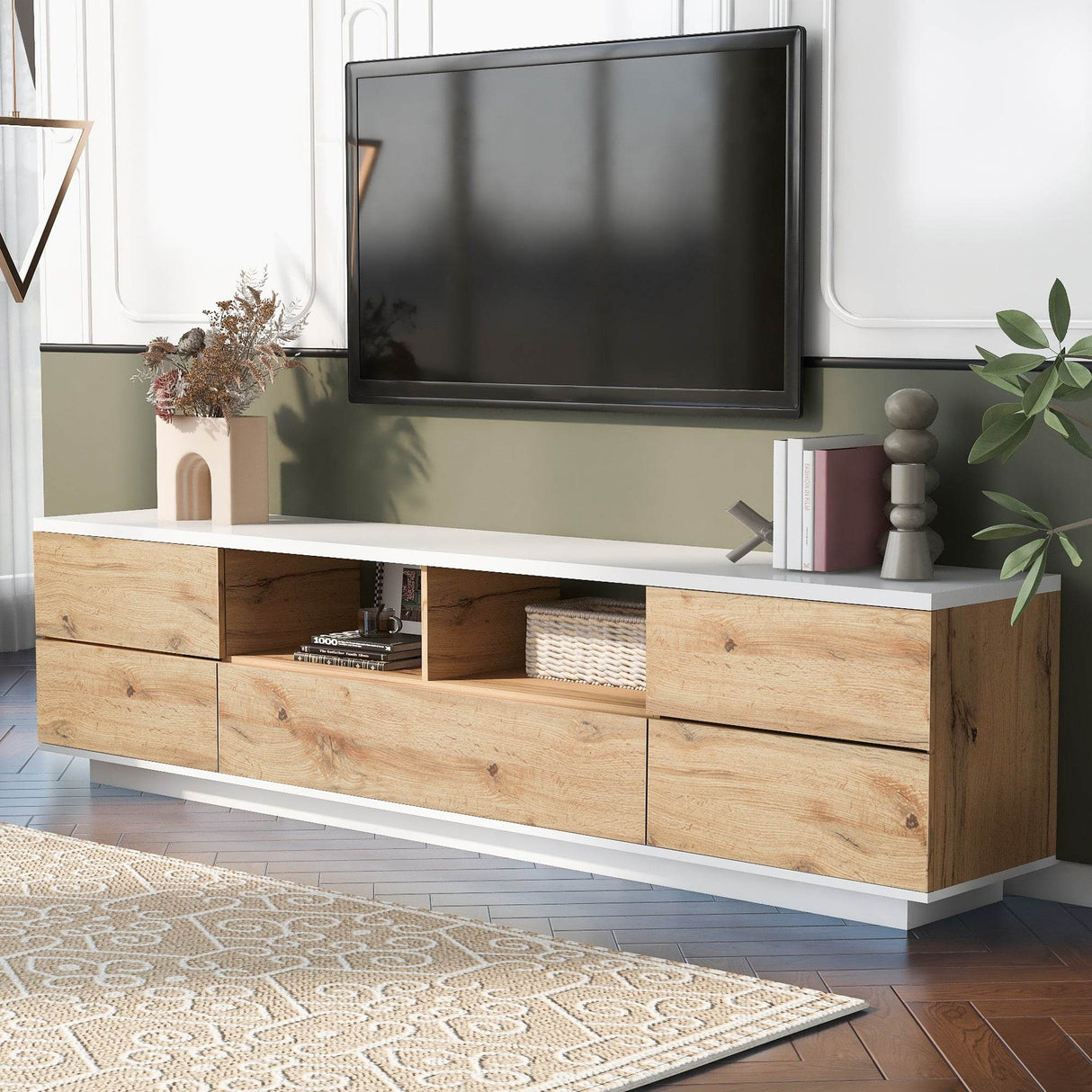 Modern TV Stand Media Console With Storage - Sleep Galleria