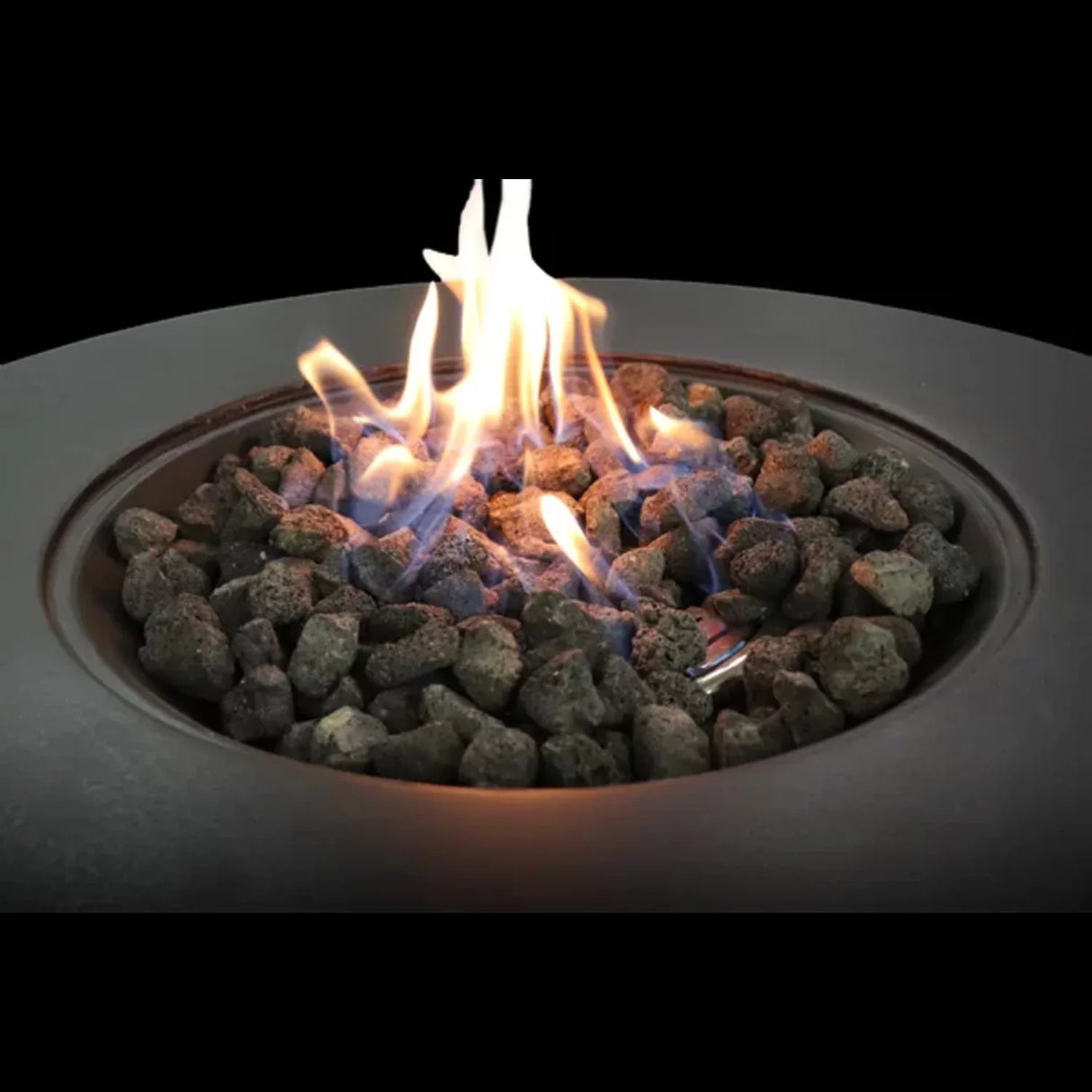Modern Round Concrete Outdoor Fire Pit Table - Omega Lifestyles