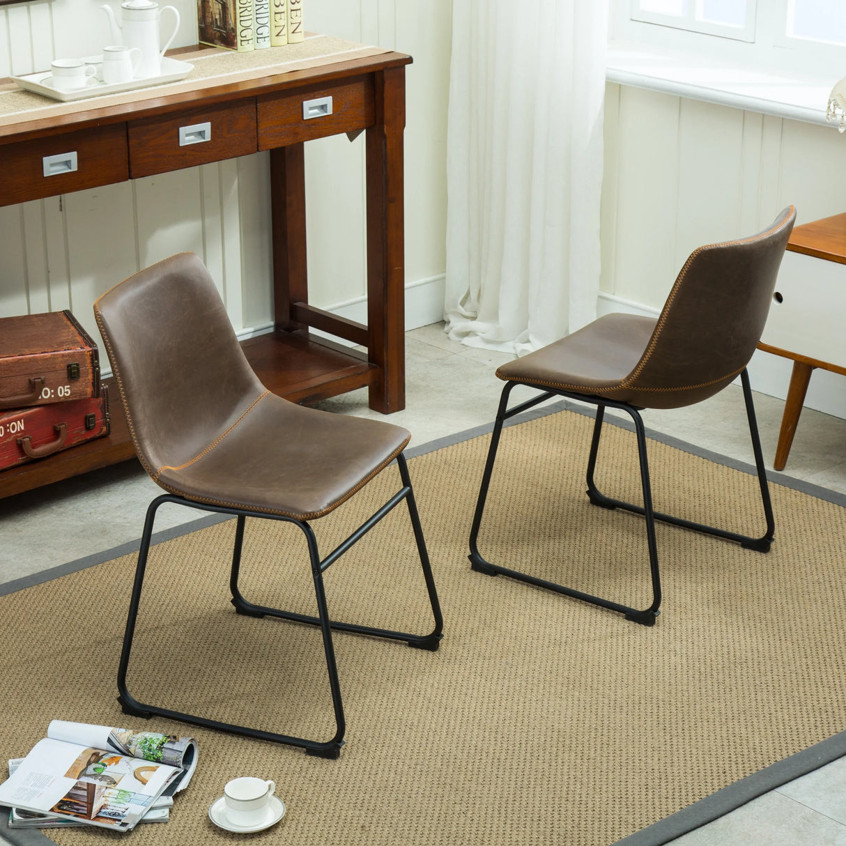 Varna 3-Piece Round Dining Table Set With Chairs - Omega Lifestyles