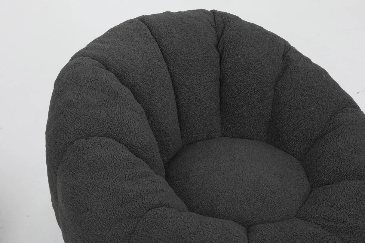 Plush High-Density Foam Teddy Fabric Bean Bag Chair - Omega Lifestyles