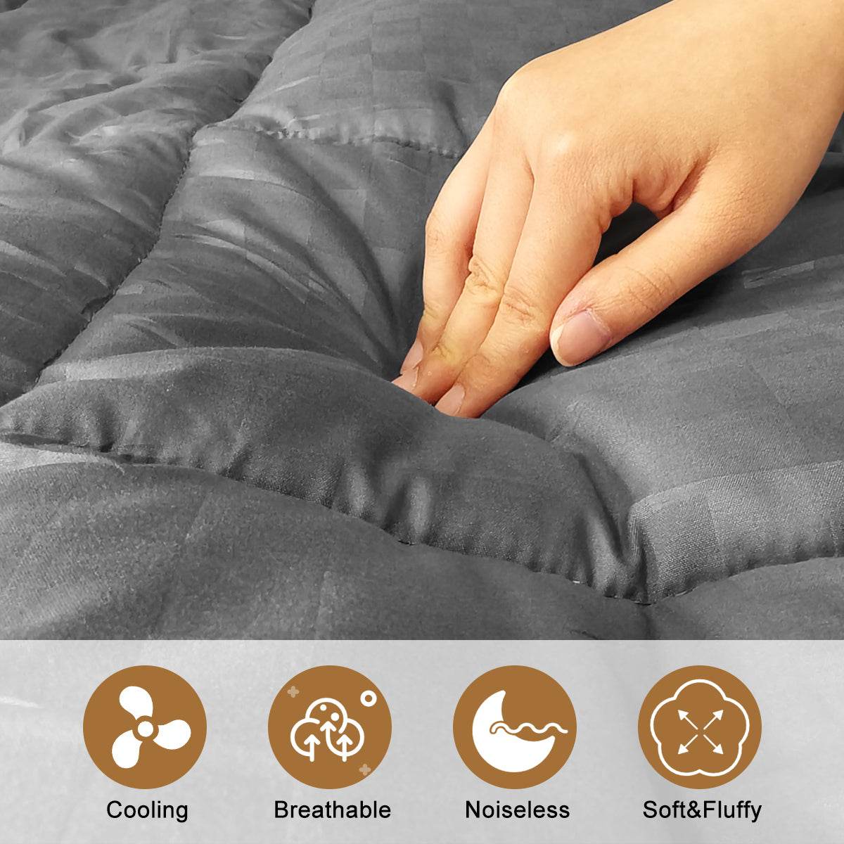 Ultra-Plush Gray Cotton Mattress Bedspread King Size - Sleep Galleria