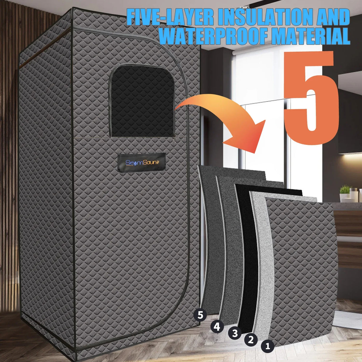 Portable Full-Size Steam Sauna Tent With Remote Control - Omega Lifestyles