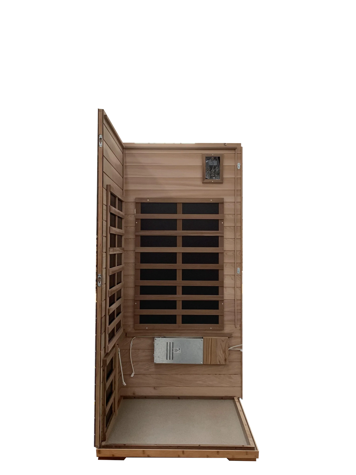 Outdoor Solid Wood Red Cedar 4-Person Infrared Sauna - Omega Lifestyles