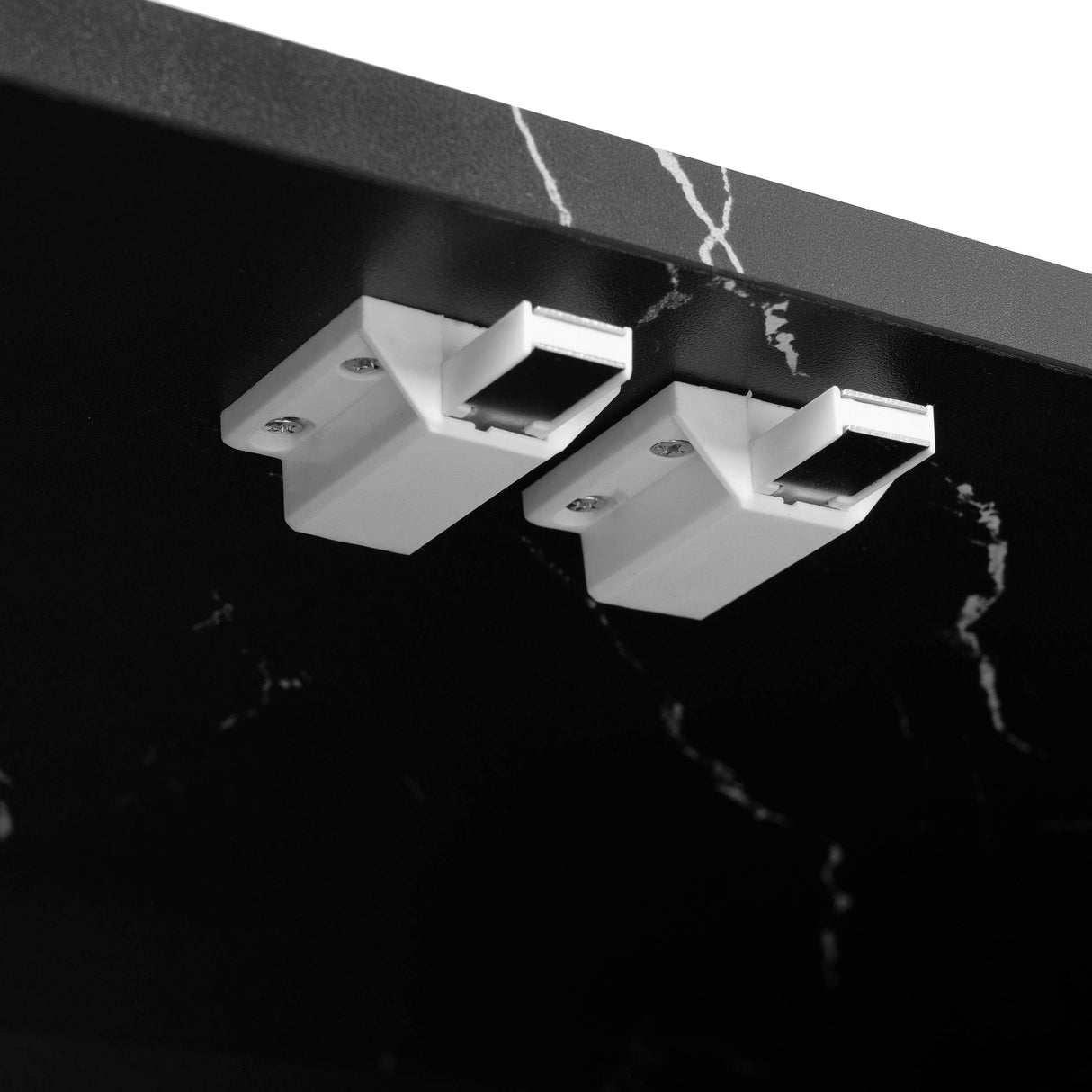 Modern APP Controlled LED Black Marble TV Stand - Sleep Galleria