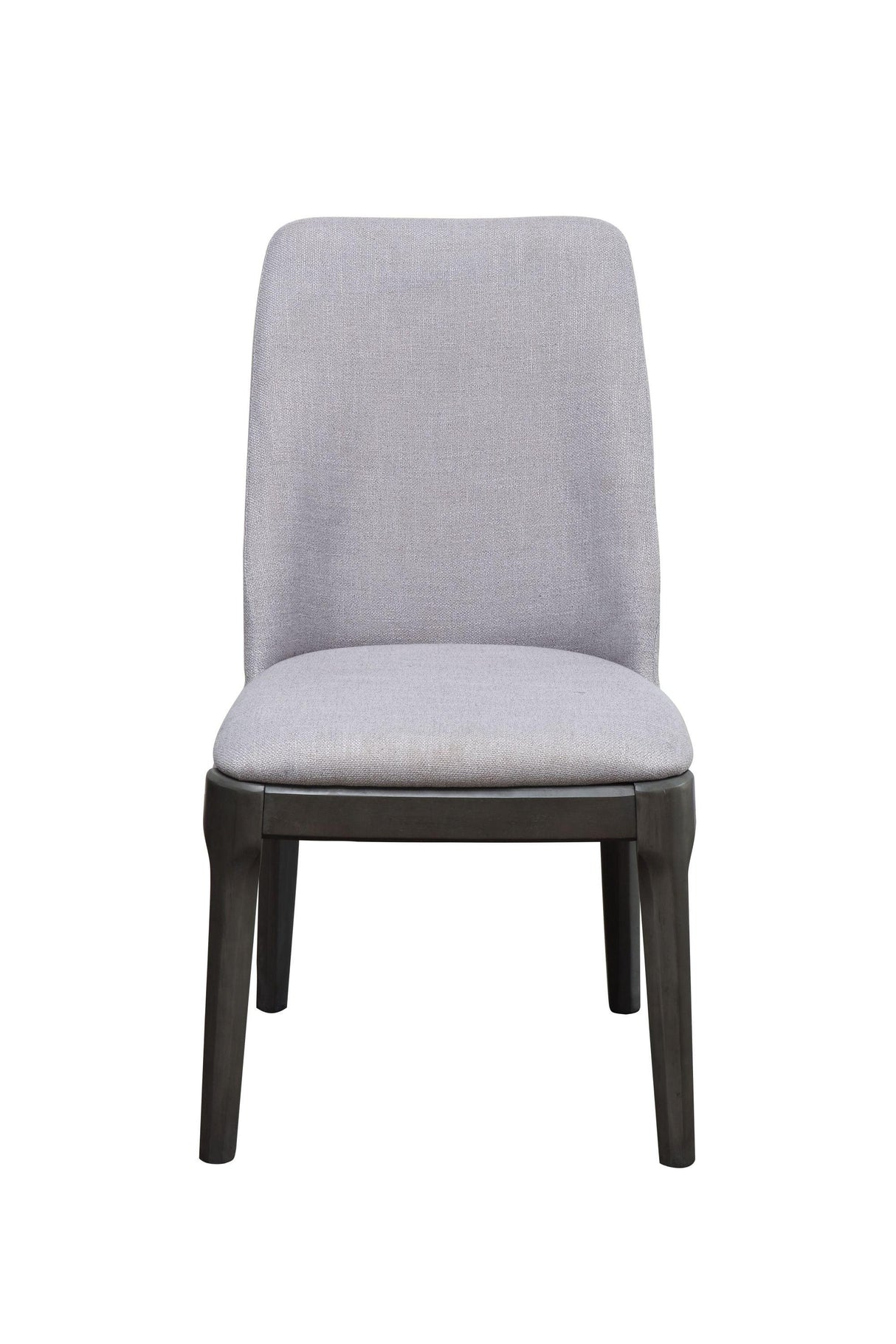 Set of 2 Light Gray Linen Armless Side Chairs - Omega Lifestyles