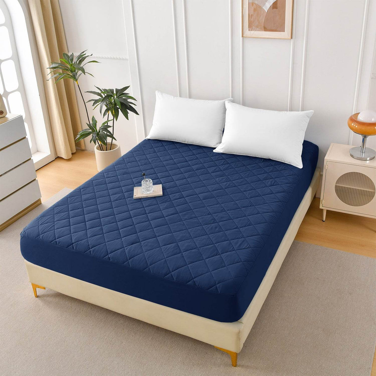 Waterproof Ultrasonic Quilted Cotton Fitted Sheet Queen - Sleep Galleria