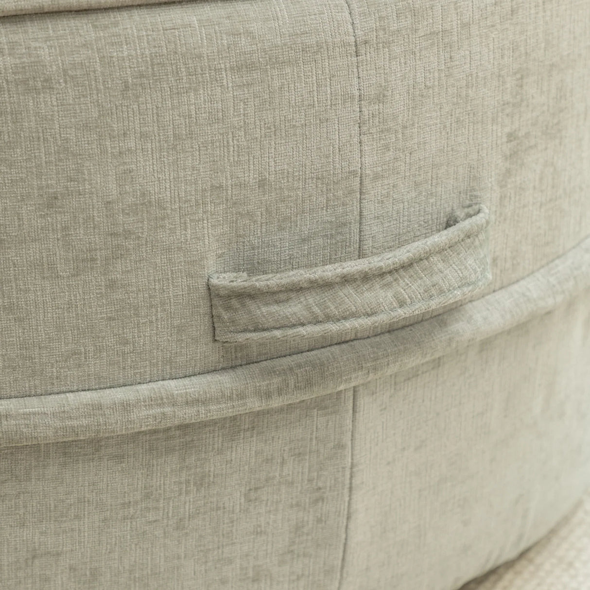 Modern Chenille Upholstered Barrel Accent Chair With Ottoman - Omega Lifestyles