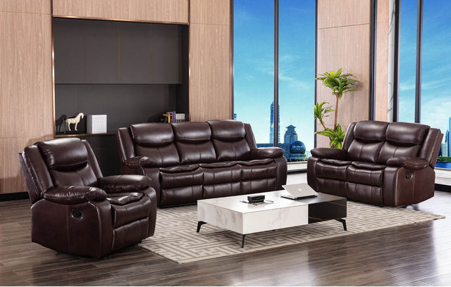Breathable Leather Manual Reclining Sectional Sofa - Omega Lifestyles
