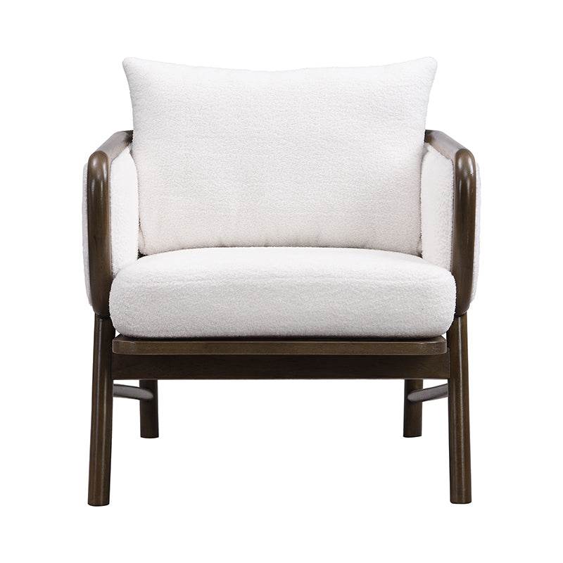 Set of 2 Sherpa Fabric Upholstered Accent Chairs - Omega Lifestyles