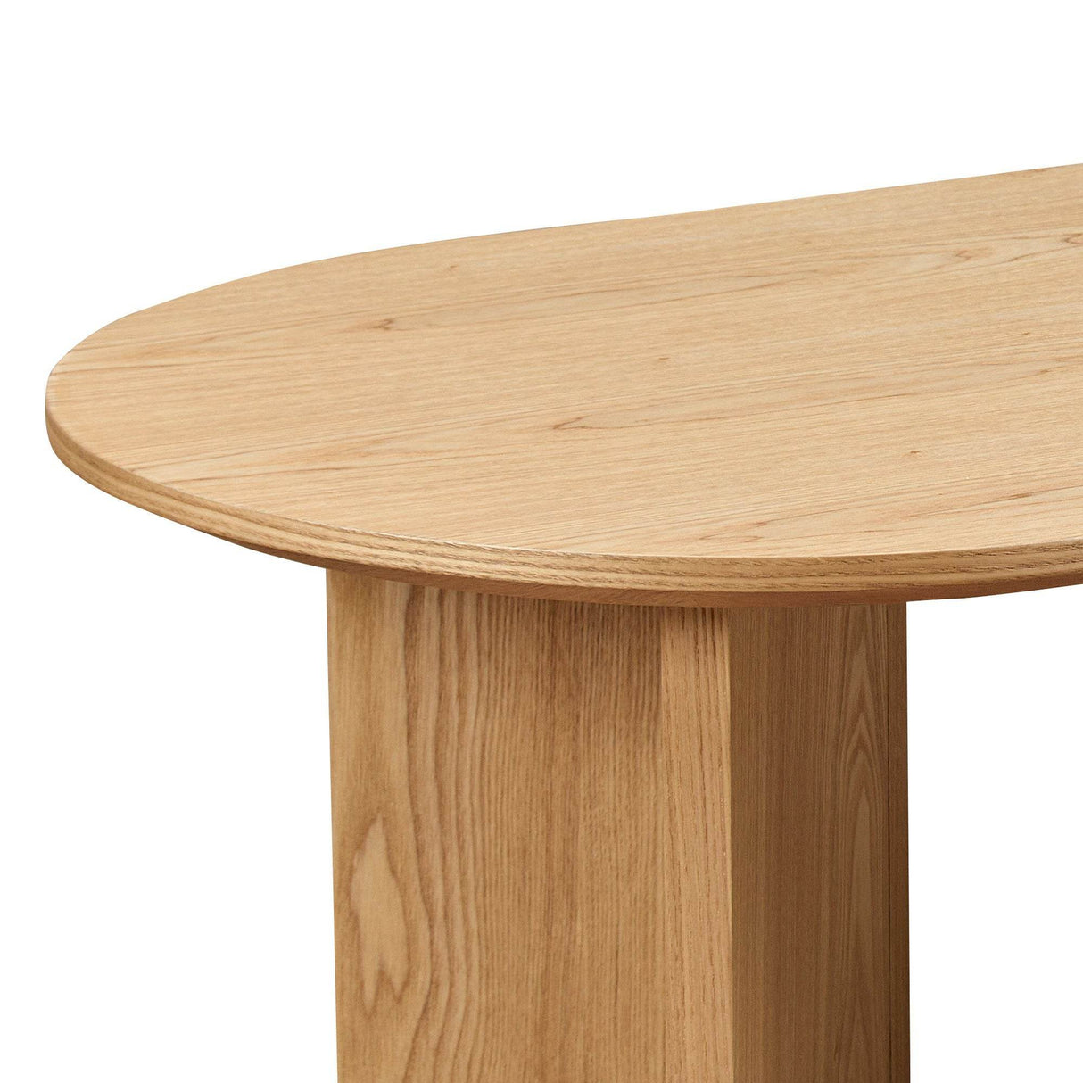 Modern Compact Oak MDF Pedestal Coffee Table - Sleep Galleria