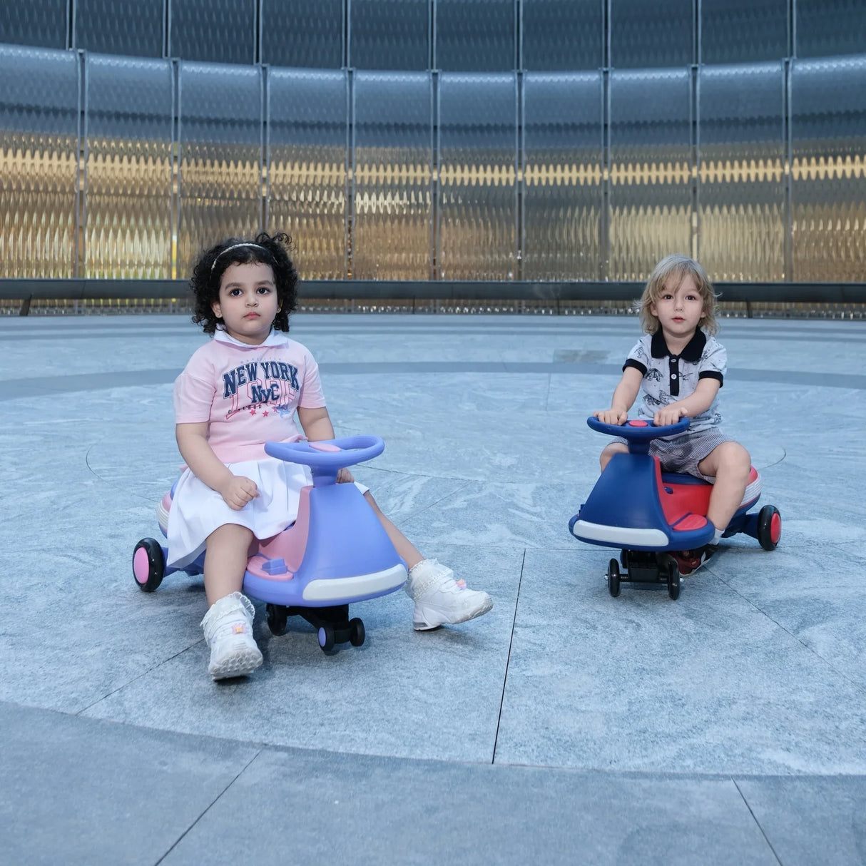 12V Kids Electric Ride-On Wiggle Car With Bluetooth Lights - Omega Lifestyles