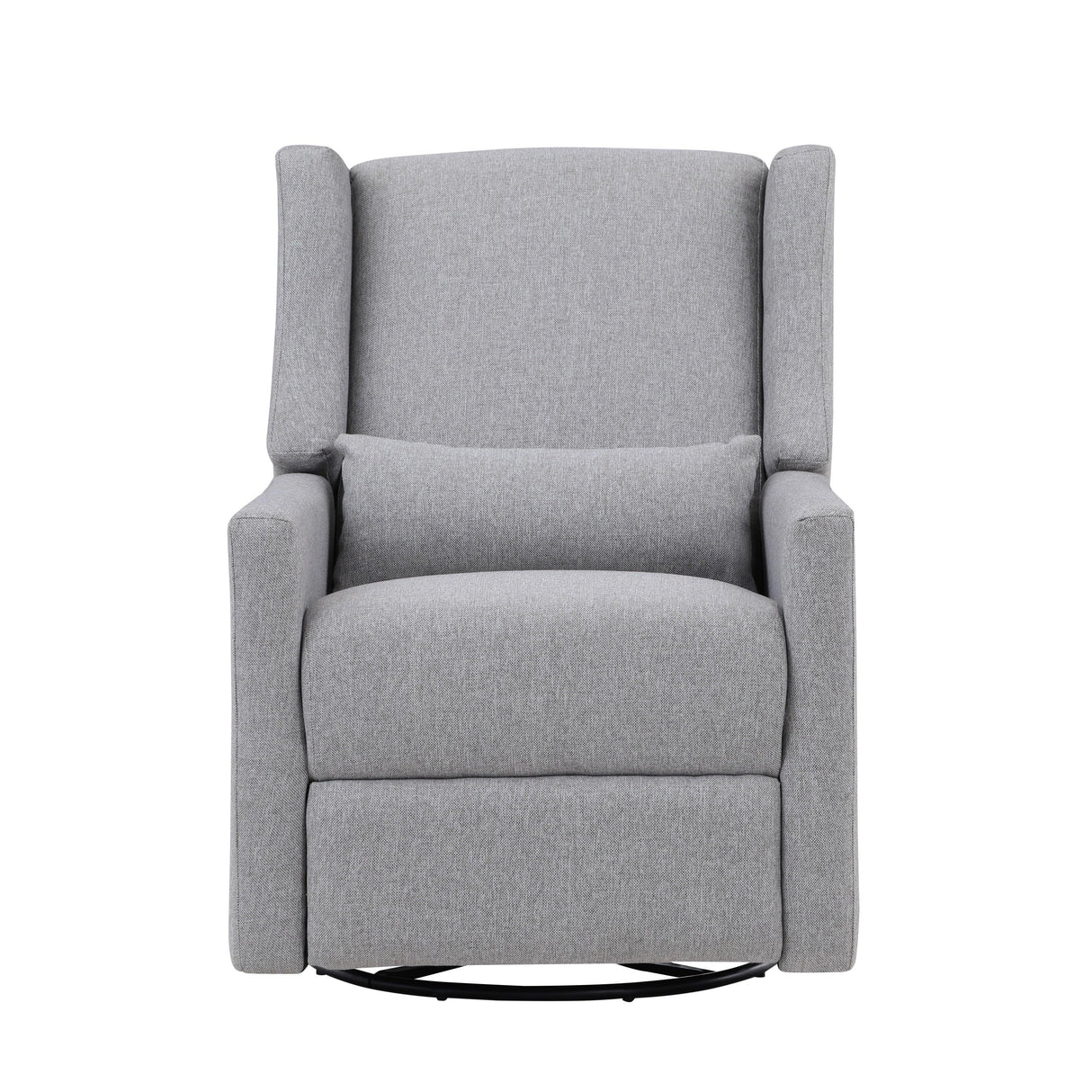 Pronto Grey Polyester Swivel Glider Recliner Chair - Omega Lifestyles