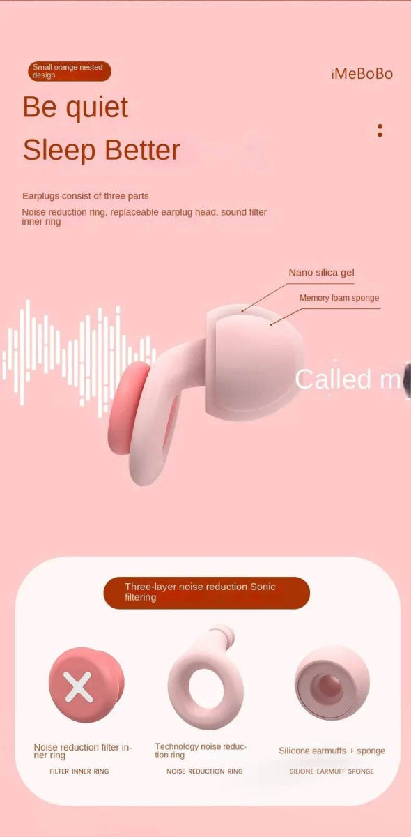 Pair Of Soft Silicone Noise Reduction Sleep Earplugs - Sleep Galleria