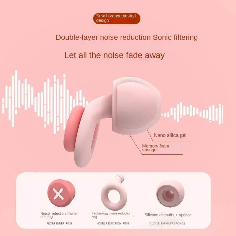 Pair Of Soft Silicone Noise Reduction Sleep Earplugs - Sleep Galleria