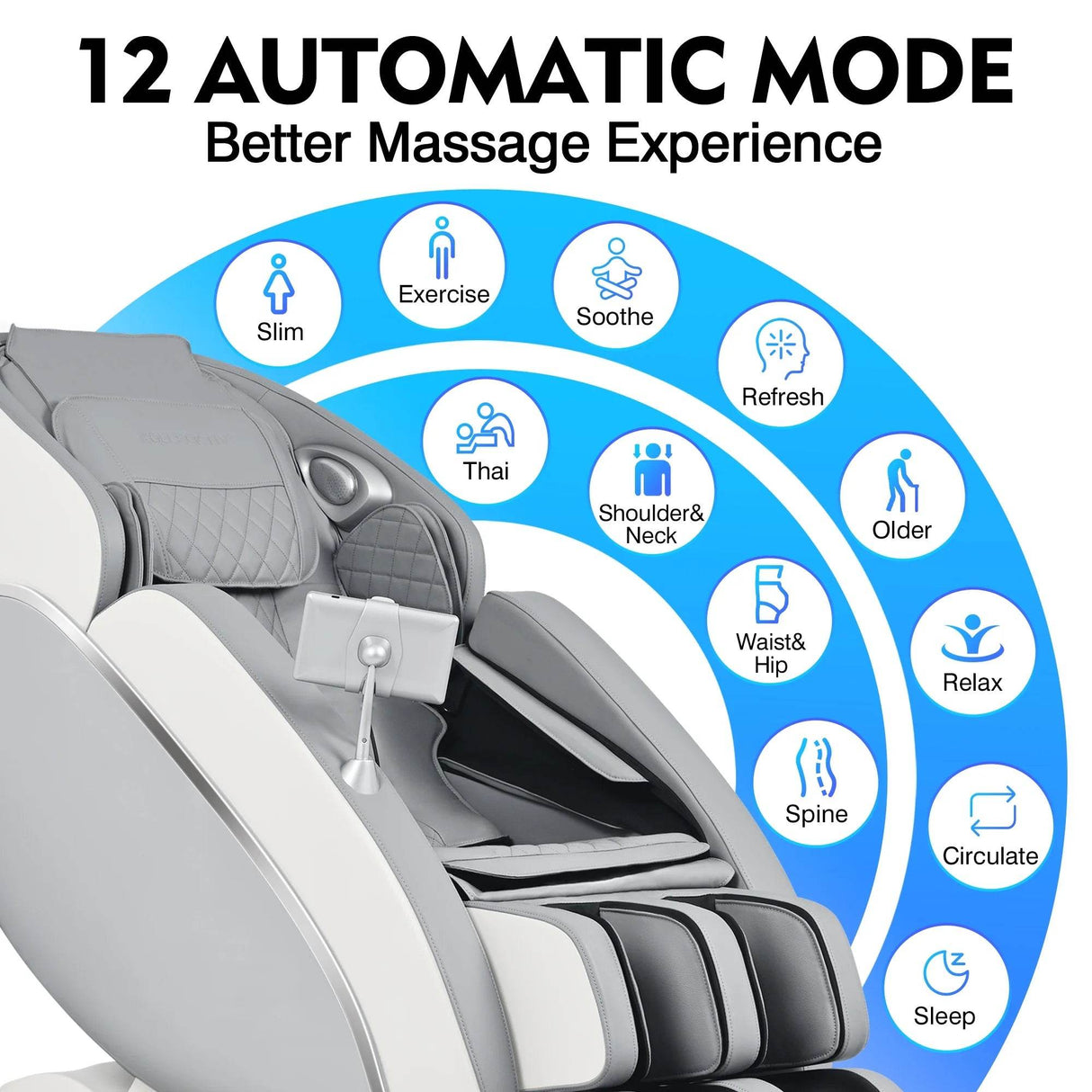 2025 Upgraded 4D Massage Chair Full Body Zero Gravity SL Track Shiatsu Stretching Relief, Back & Calf Heating, Install-Free