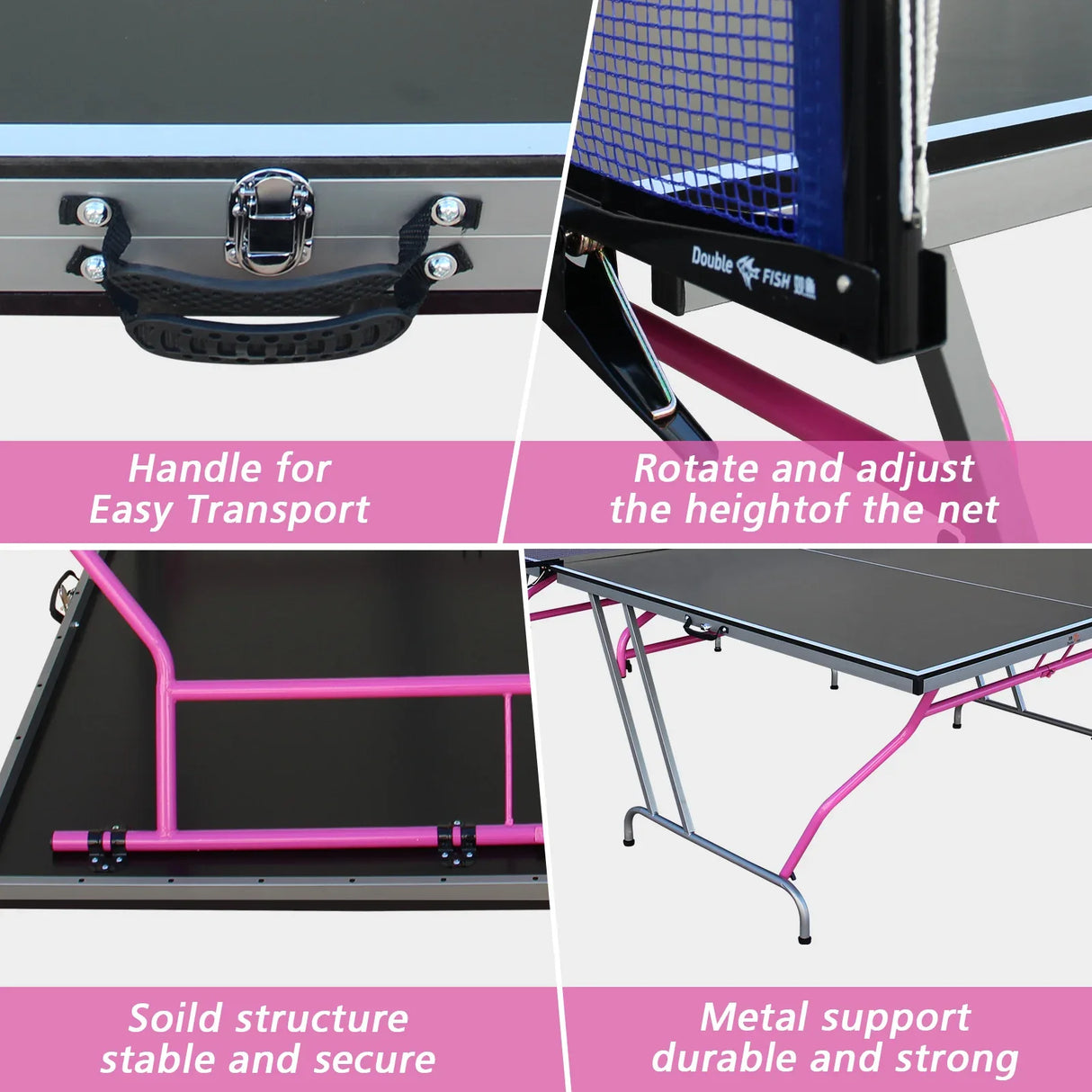 Foldable Portable 8x4 Ft Indoor Outdoor Table Tennis Table - Omega Lifestyles