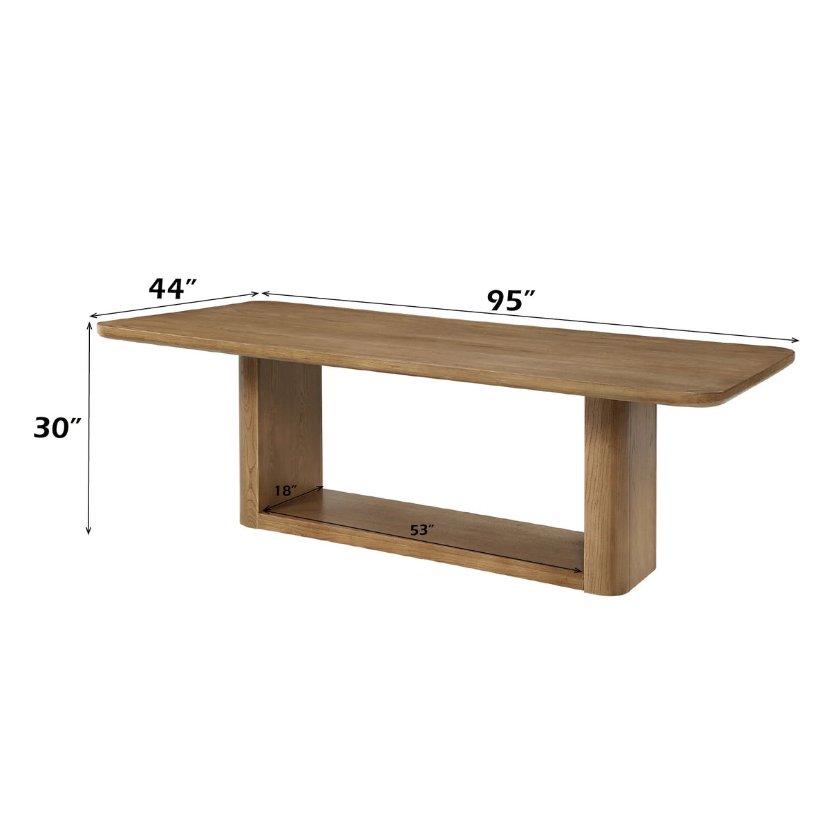 Contemporary Oak Veneer Synthetic Wood Dining Table - Omega Lifestyles