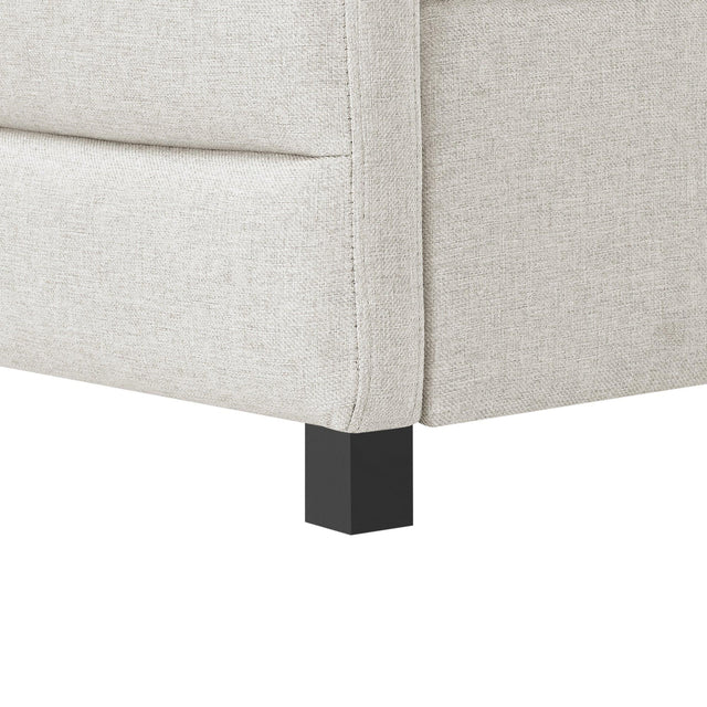 Twin Upholstered Linen Daybed With Pull-Out Trundle - Omega Lifestyles