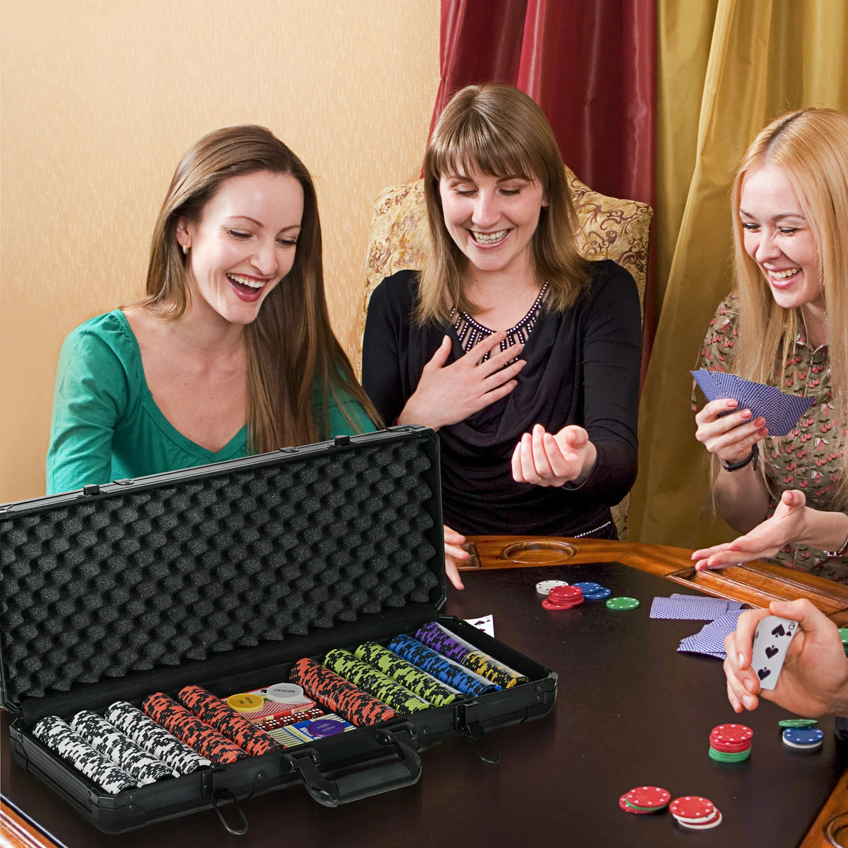 Casino-Quality Clay Poker Chip Set With Aluminum Case - Omega Lifestyles