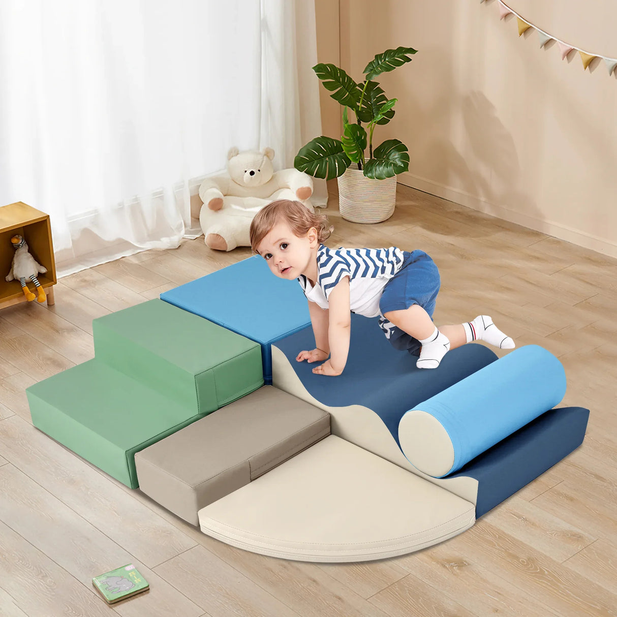 Colorful Soft Foam Kids Climb And Crawl Playset - Omega Lifestyles