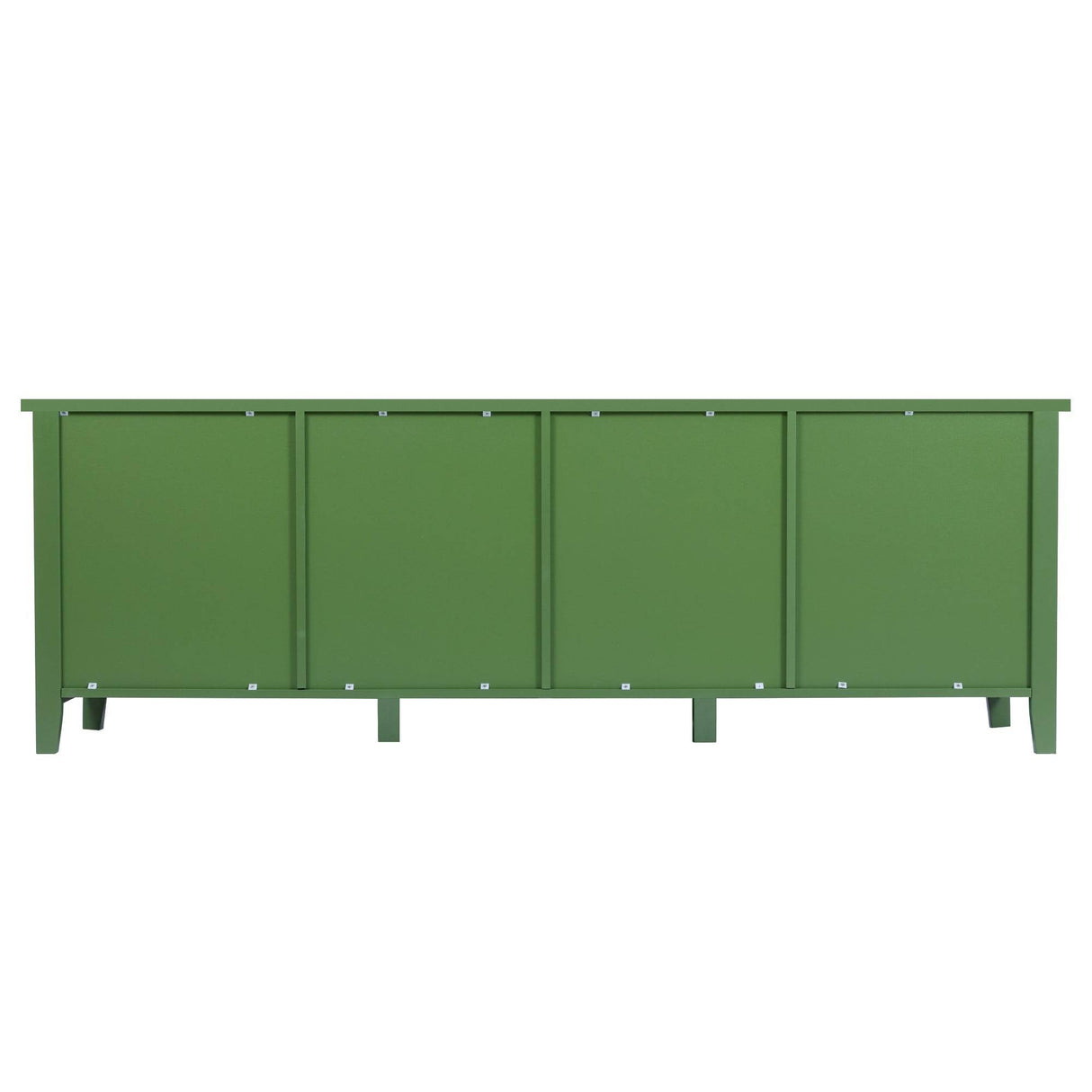Antique Green Solid Wood TV Cabinet With Glass Door - Sleep Galleria