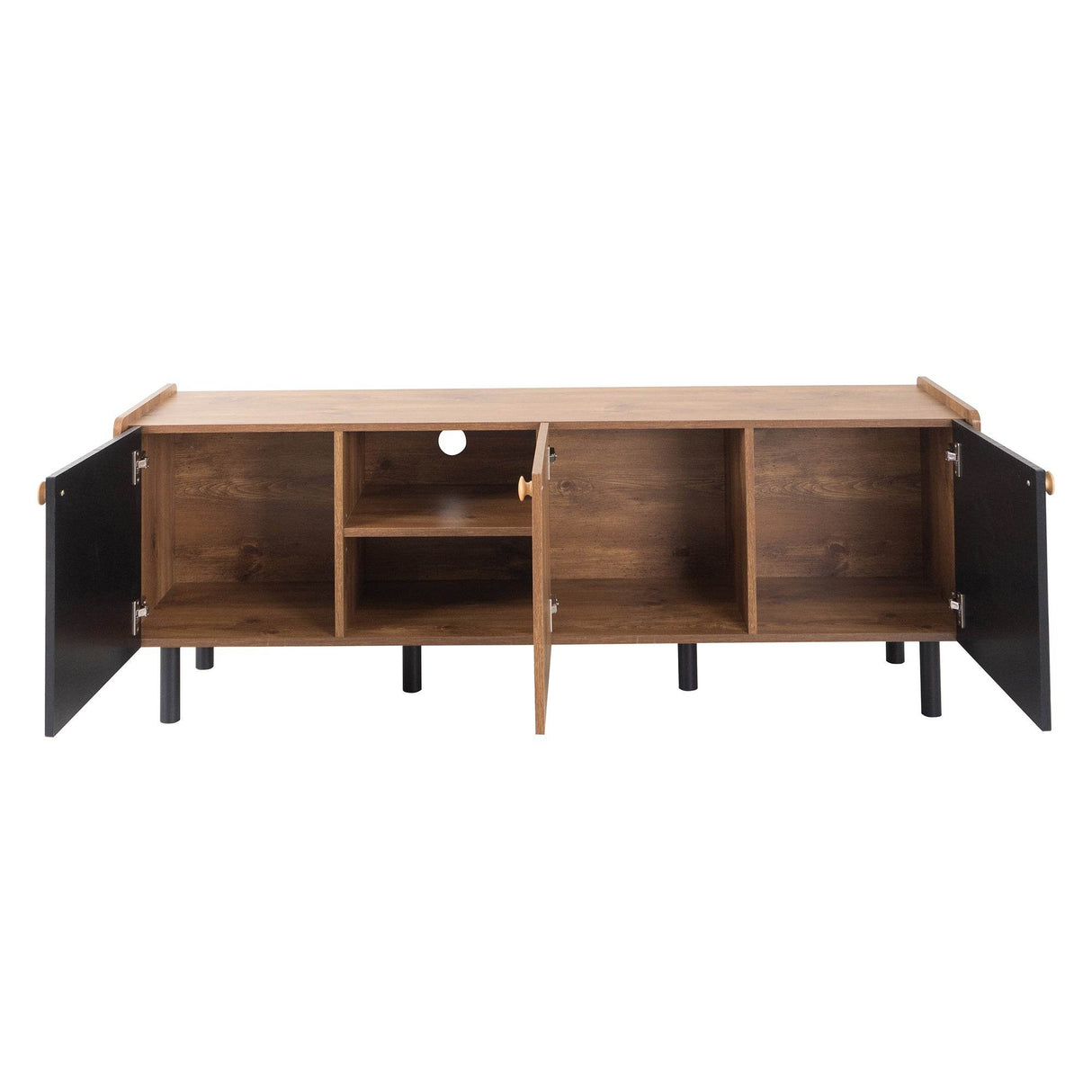 Mid Century Modern TV Stand With Storage Cabinets - Sleep Galleria