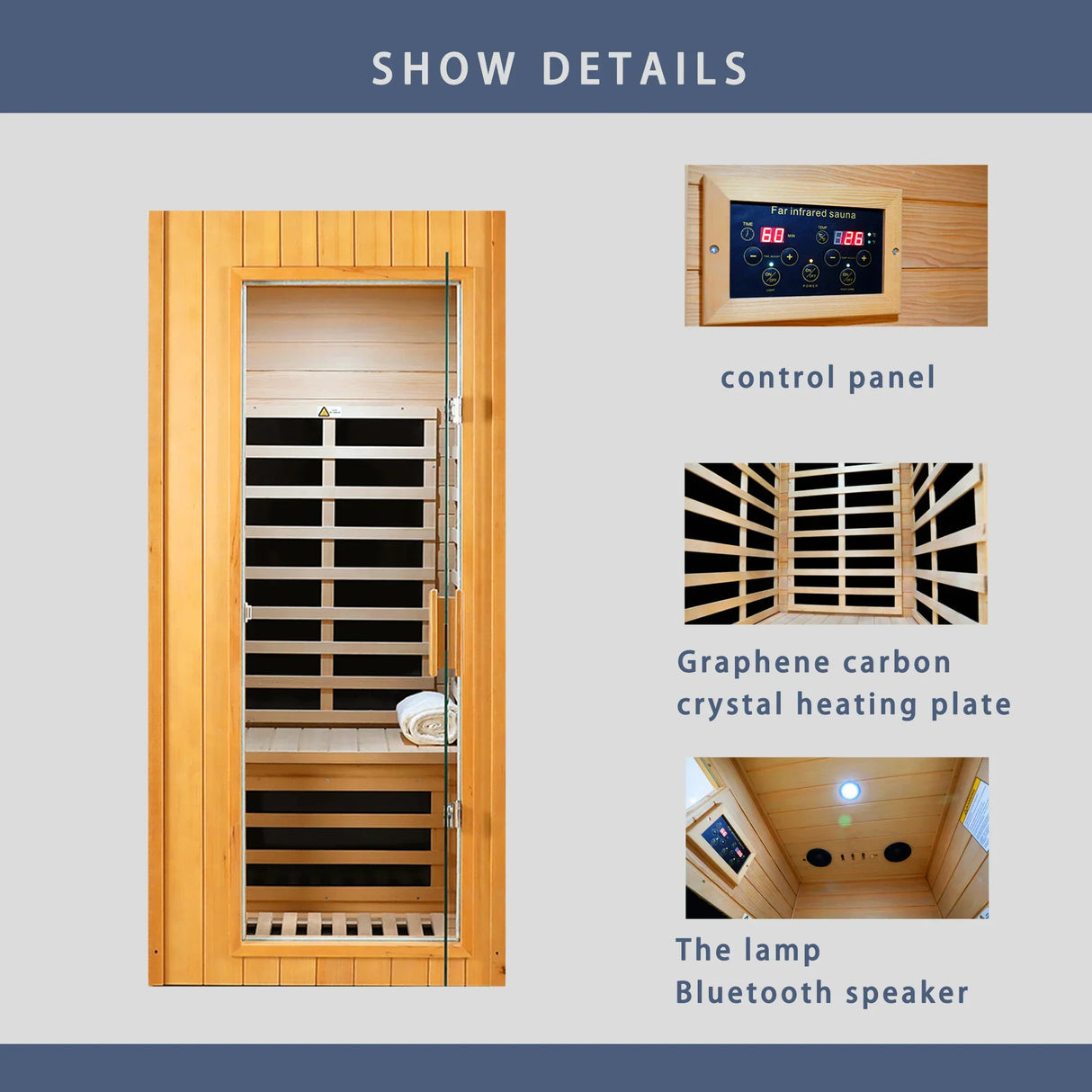 Hemlock One-Person Far Infrared Indoor Sauna Room - Omega Lifestyles