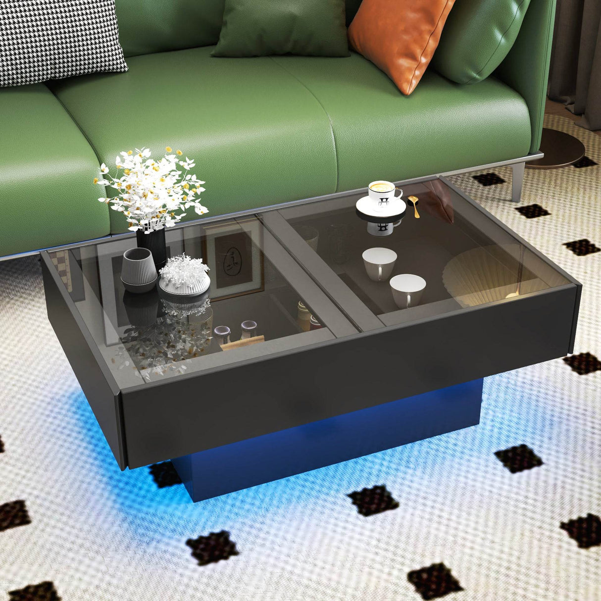 Extendable Coffee Table With Sliding Top And Storage Compartment - Sleep Galleria