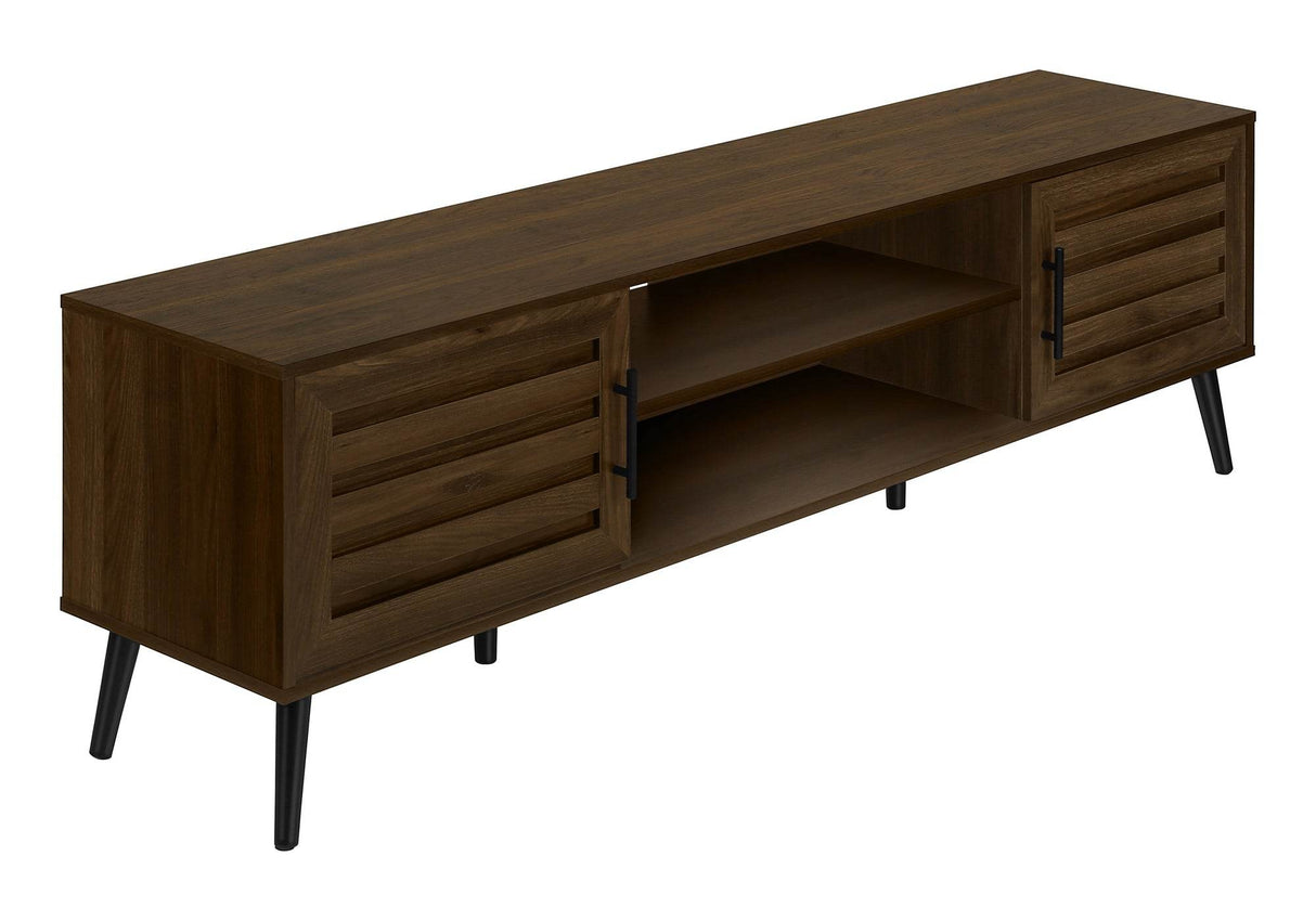 72-Inch Transitional Brown Laminate TV Stand Console - Sleep Galleria