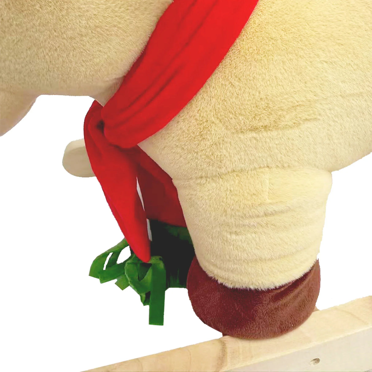 Soft Plush Fabric Kids Ride-On Rocking Horse Toy - Omega Lifestyles