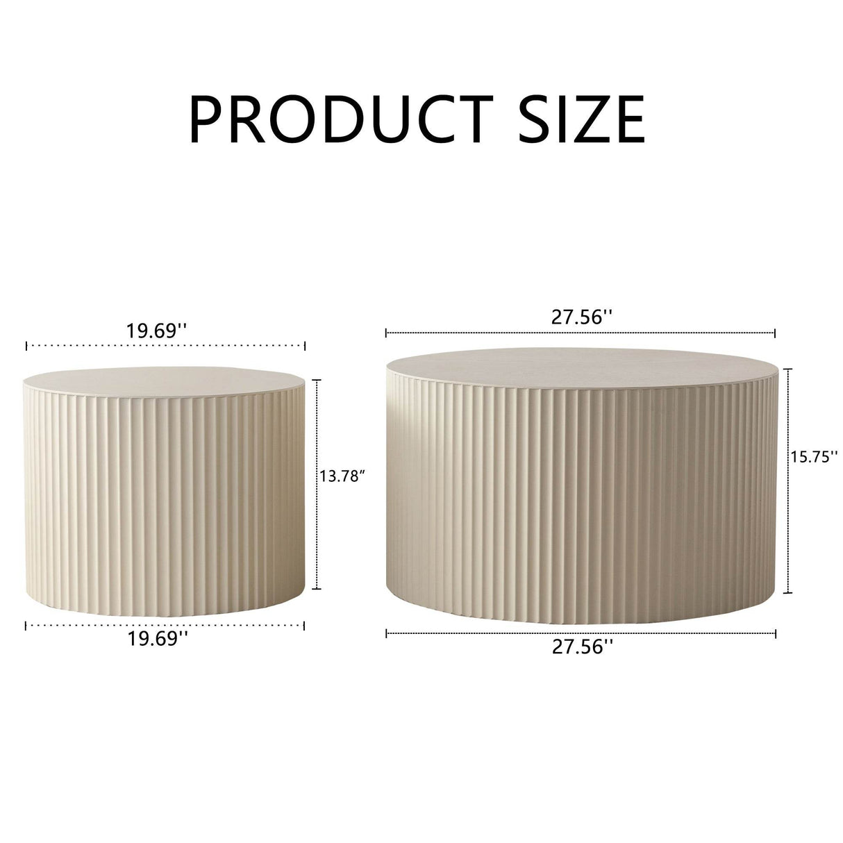 Modern Round Wood Coffee Table With Open Storage - Sleep Galleria