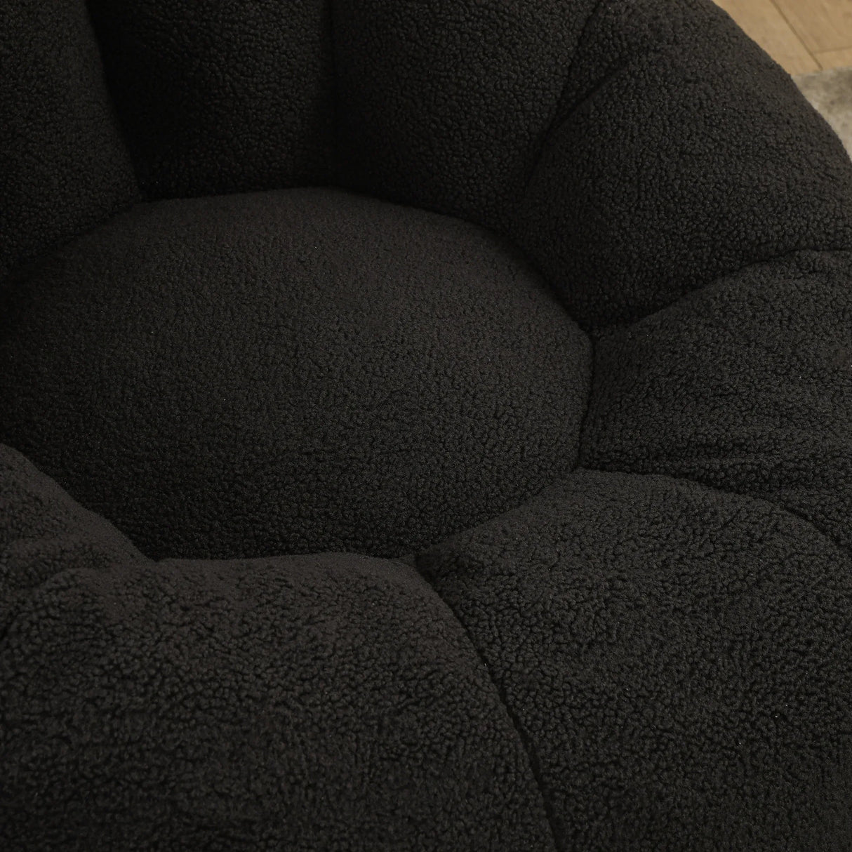 Plush High-Density Foam Teddy Fabric Bean Bag Chair - Omega Lifestyles