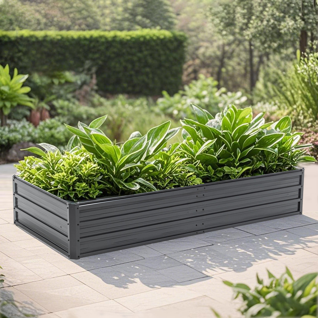 Galvanized Steel Reinforced 6x3x1 Raised Garden Bed