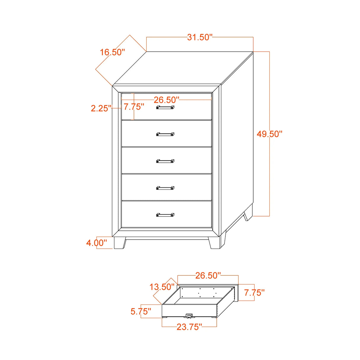 Queen Urban Farmhouse Solid Wood 5-Piece Bedroom Set - Omega Lifestyles