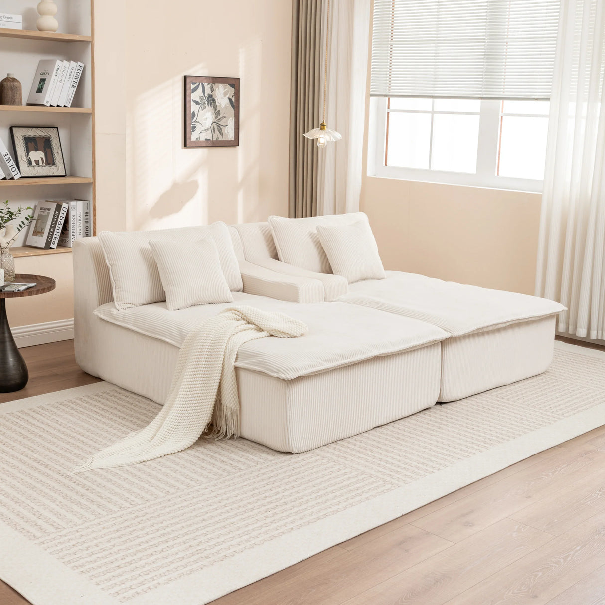 Corduroy Foam High-Density All-Foam Lounge Chair - Omega Lifestyles